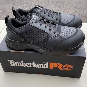 Timberland Black Pro Reaxion Safety Toe Boots Size 8.5